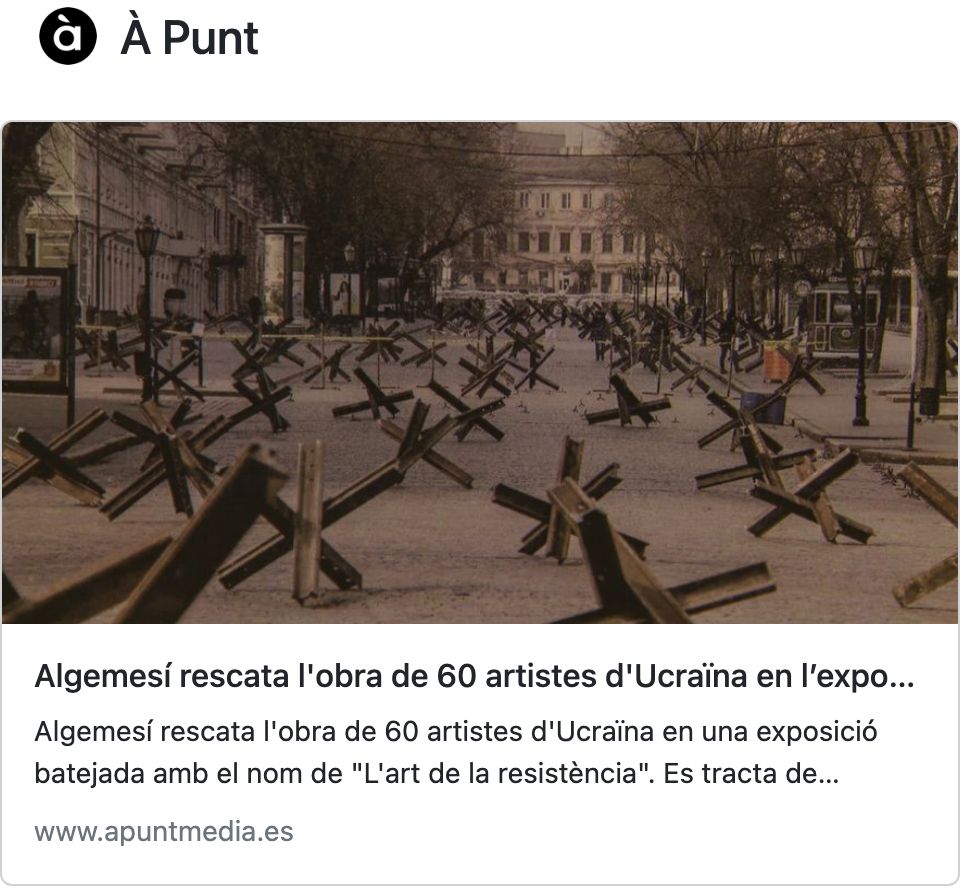 Algemesí rescata l'obra de 60 artistes d'Ucraïna en l’exposició "L'art de la resistència"