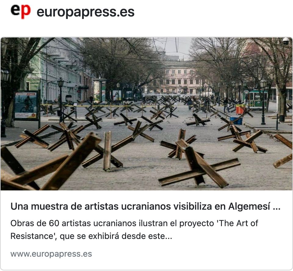 Una muestra de artistas ucranianos visibiliza en Algemesí los "horrores" de la guerra