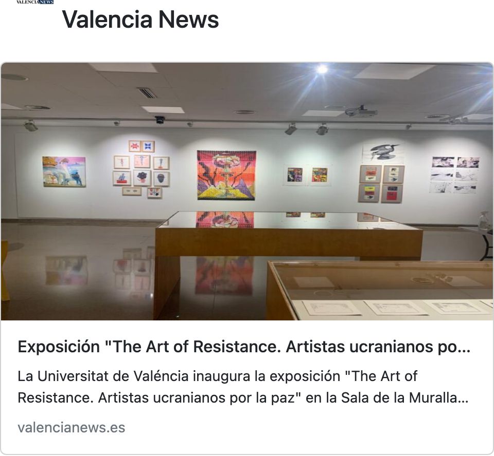 La Universitat de Valéncia inaugura la exposición «The Art of Resistance. Artistas ucranianos por la paz» en la Sala de la Muralla del Colege Major Rector Peset