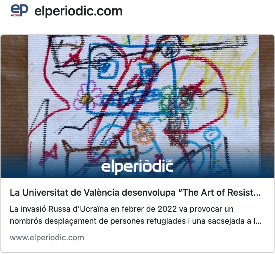 La Universitat de València desenvolupa “The Art of Resistance” projecte al voltant de l’art durant la guerra d’Ucraïna
