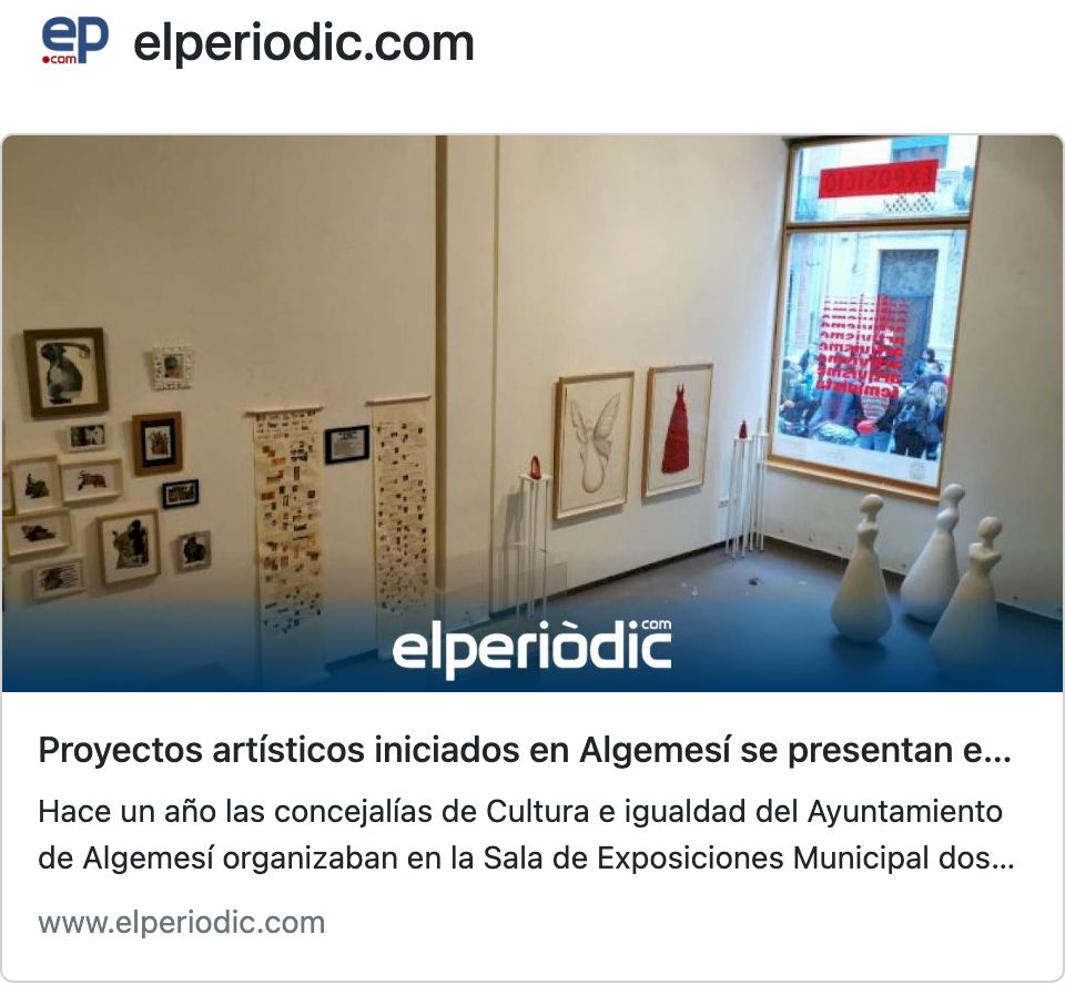Proyectos artísticos iniciados en Algemesí se presentan en la Universitat de València y al MACVAC de Vilafamés